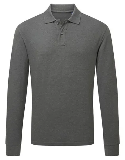 Heren Polo Lange Mouw Asquith & Fox Classic in Heren Polo Lange Mouw Asquith & Fox Classic Charcoal