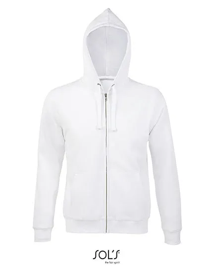 Heren Hooded Sweater Sols Zip Spike 03105 in Heren Hooded Sweater Sols Zip Spike 03105 Wit