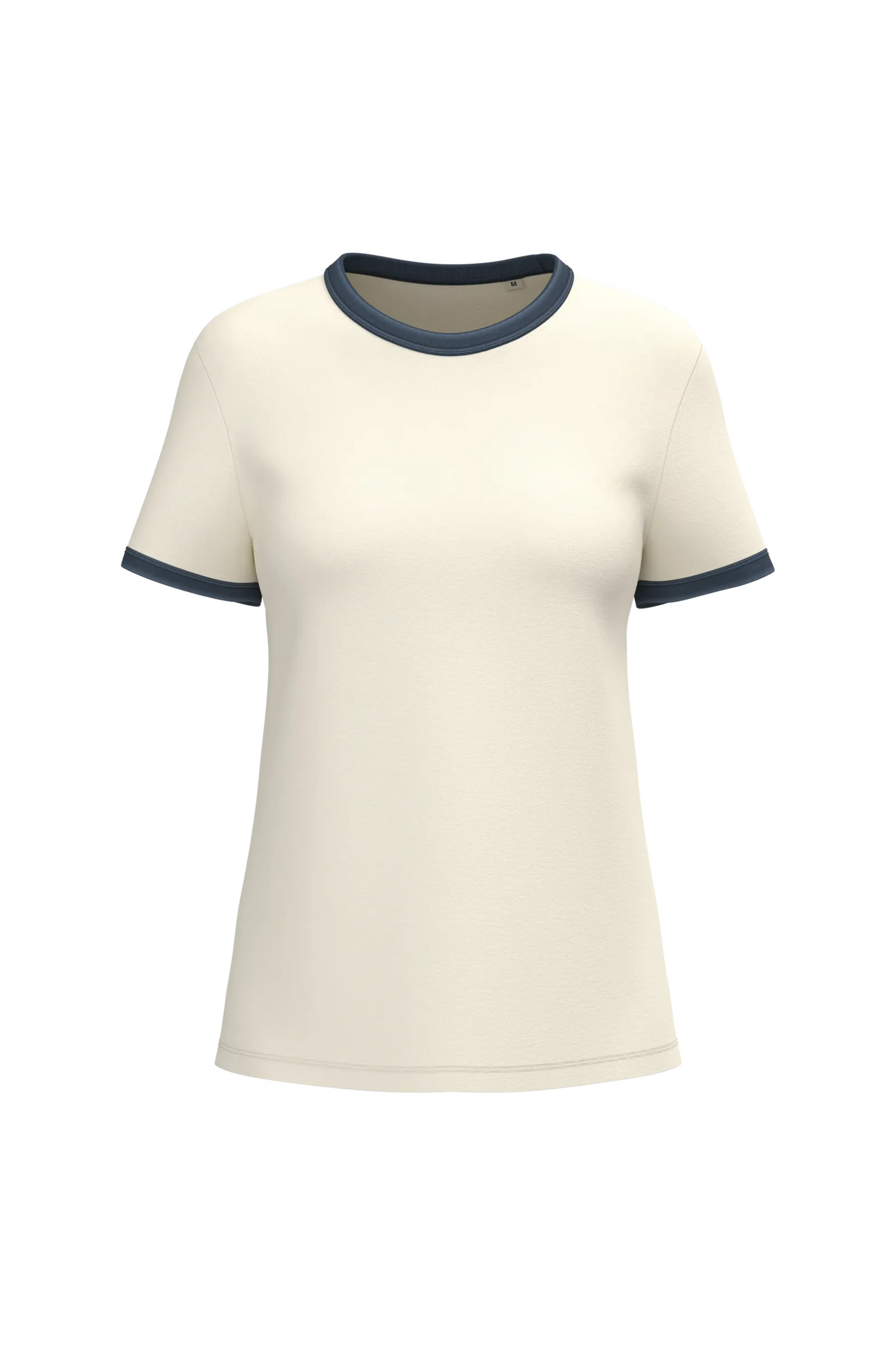 Dames Ringer T-Shirt Native Spirit Ecologisch NS361 in Dames Ringer T-Shirt Native Spirit Ecologisch NS361 IVORY-WASHED NAVY BLUE