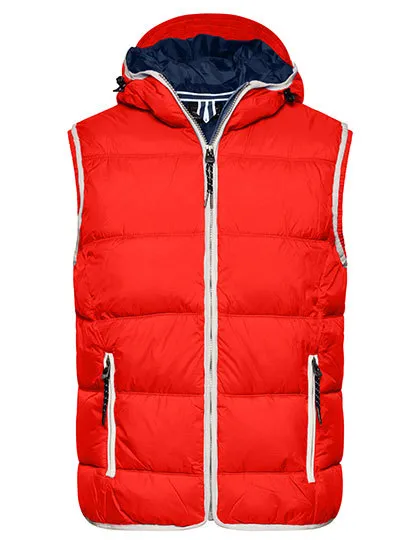 Heren Bodywarmer Daiber JN1076 in Heren Bodywarmer Daiber JN1076 Rood-Wit