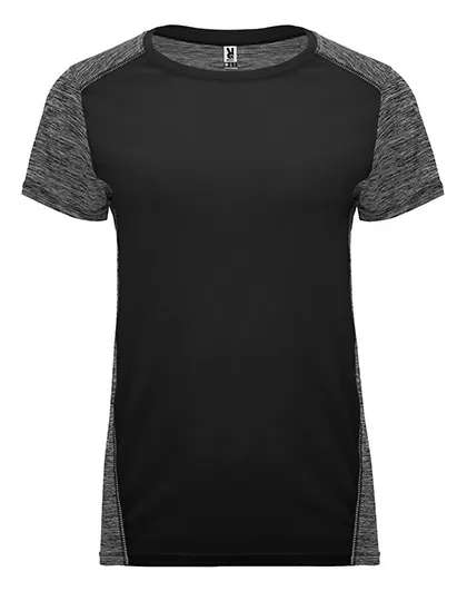 Dames Sportshirt Roly Zolder CA6663 in Dames Sportshirt Roly Zolder CA6663 - Black / Heather Black