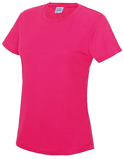 Dames Sportshirt AWDis JC005 in Dames Sportshirt AWDis JC005 - Hot Pink
