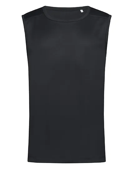 Heren Sport Tanktop Stedman ST8440 in Heren Sport Tanktop Stedman ST8440 Zwart