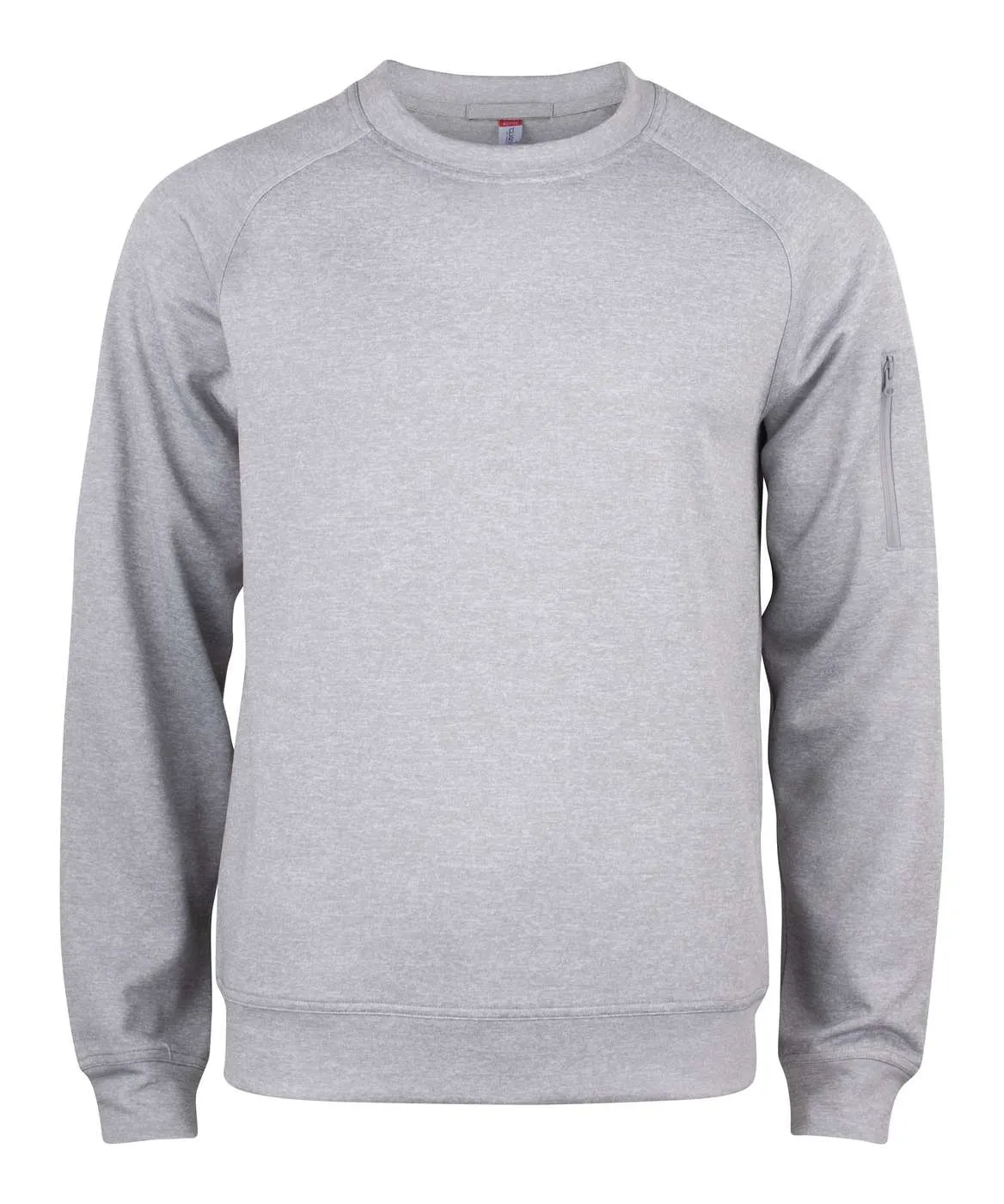 Heren Sweater Clique Basic Active 021010 in Heren Sweater Clique Basic Grijs Melange