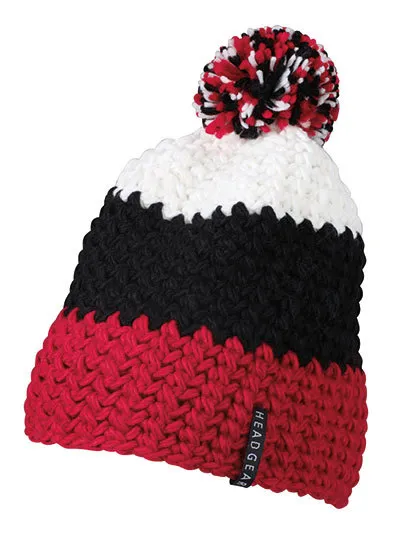 Muts Crocheted with Pompon MB7940 in Muts Crocheted with Pompon MB7940 red-black-white