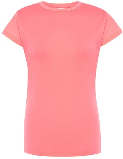 Goedkope Dames T-shirt JHK Regular Comfort TSRLCMF in Goedkope Dames T-shirt JHK Regular Comfort TSRLCMF - Fuchsia Fluor