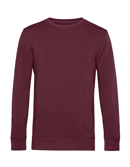 Organische heren Sweater B&C Inspire Crew Neck Sweat WU31B in Organische heren Sweater B&C Inspire Crew Neck Sweat WU31B - Burgundy