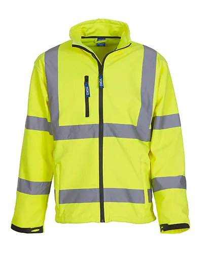 Softshell Jas High Visibility Yoko HVK09 in Softshell Jas High Visibility Yoko HVK09 Hi-Vis Yellow