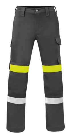 Havep Werkbroek Force+ 80395 in charcoal-fluoriserend geel