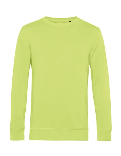 Organische heren Sweater B&C Inspire Crew Neck Sweat WU31B in Organische heren Sweater B&C Inspire Crew Neck Sweat WU31B - Lime