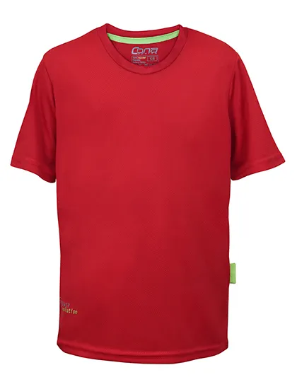 Kinder Sportshirt CONA SPORTS Evolution Tech Tee CSK11 in Kinder Sportshirt CONA SPORTS Evolution Tech Tee CSK11 - Red