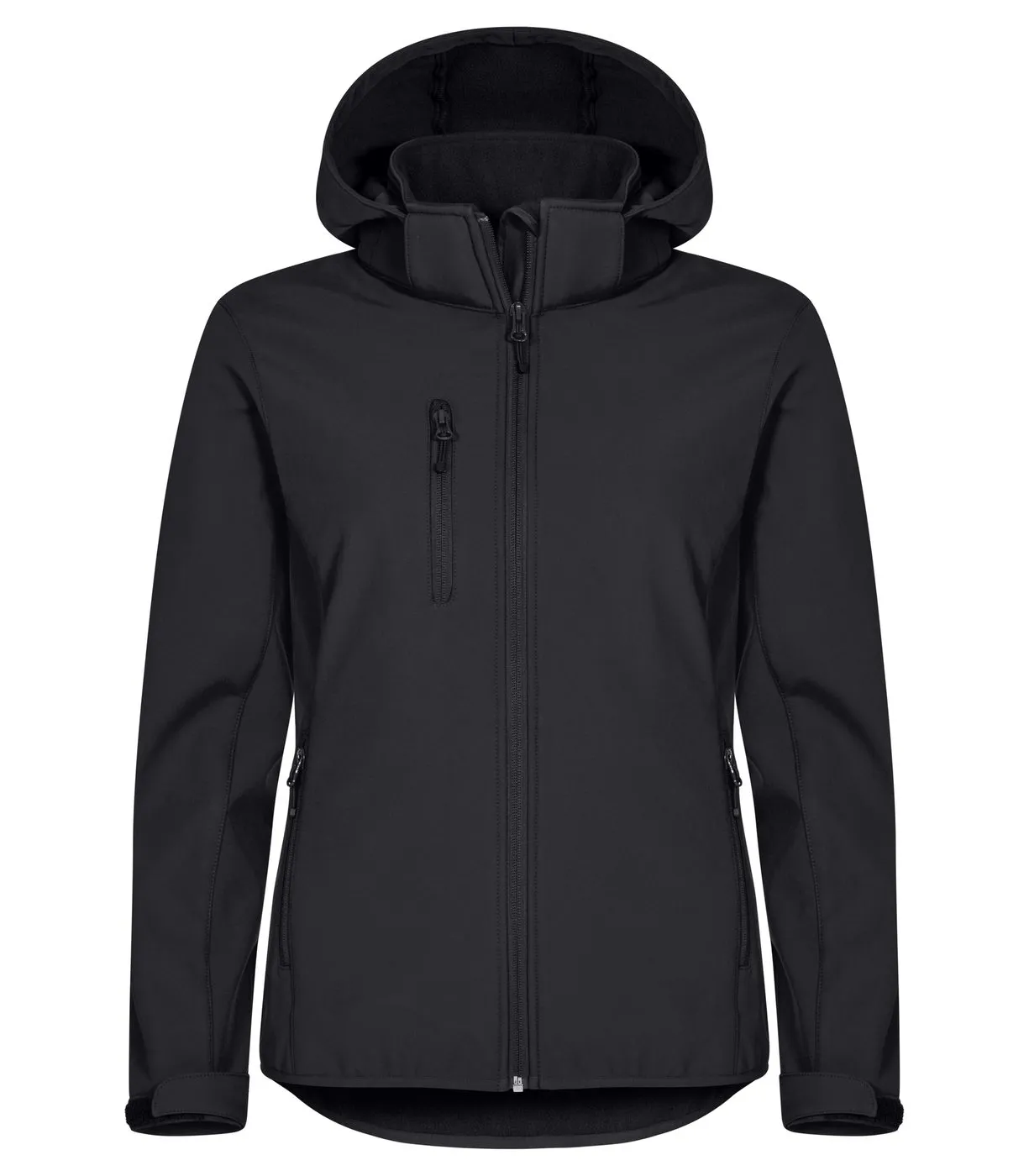 Dames hoodie Softshell Jas Clique Classic 0200917 in Dames hoodie Softshell Jas Clique Classic 0200917 Zwart