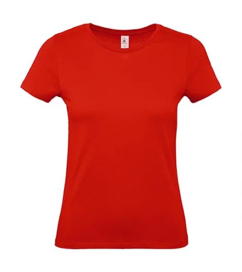 Dames T-shirt B&C E150 TW02T in Dames T-shirt B&C E150 TW02T Fire Red