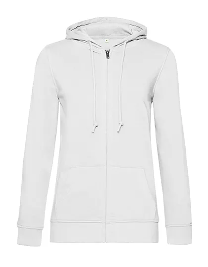 Organische Dames Hoodie met rits B&C Inspire Zipped WW36B in Organische Dames Hoodie met rits B&C Inspire Zipped WW36B - White