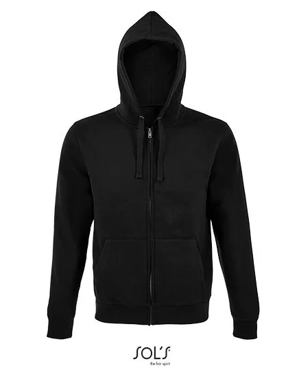 Heren Hooded Sweater Sols Zip Spike 03105 in Heren Hooded Sweater Sols Zip Spike 03105 Zwart