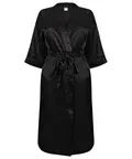 Dames Badjas Satijn Towel City TC054 in Dames Badjas Satijn Towel City TC054 Zwart