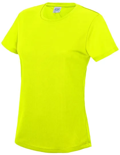 Dames Sportshirt AWDis JC005 in Dames Sportshirt AWDis JC005 - Electric Yellow