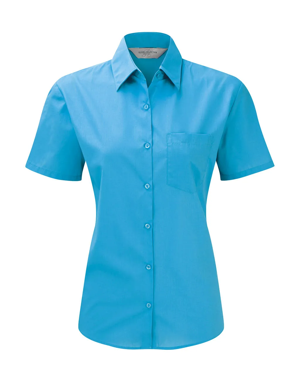 Dames blouse korte mouw Poplin Russell R-935F-0 productfoto