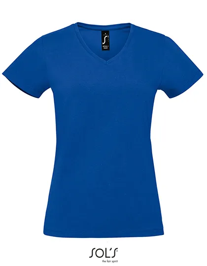 Dames T-shirt Sols Imperial V-Neck 02941 in Dames T-shirt Sols Imperial V-Neck 02941 - Royal Blue