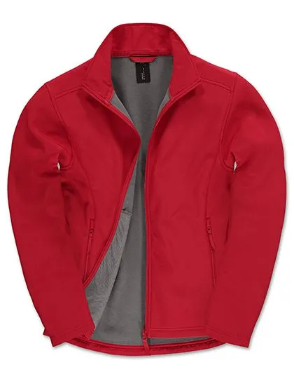 Heren Softshell Jas B&C ID.701 JUI62 in Heren Softshell Jas B&C ID.701 JUI62 Red-Warm Grey
