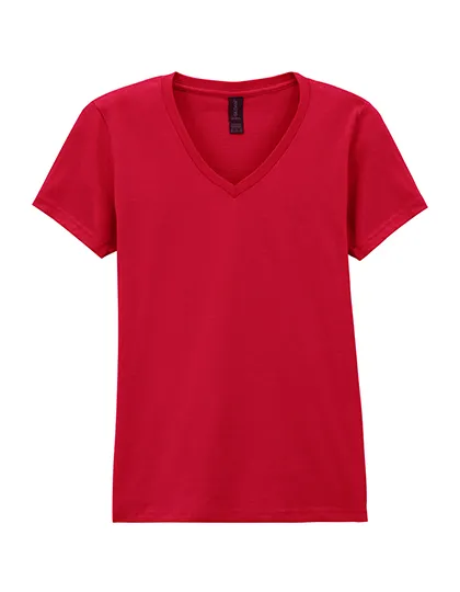 Goedkope Dames T-shirt V hals Gildan Softstyle 64V00L in Goedkope Dames T-shirt V hals Gildan Softstyle 64V00L - Cherry Red