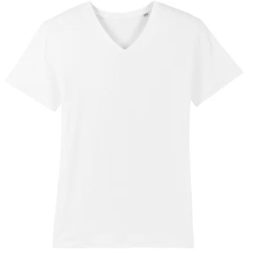 Heren T-shirt Stanley Stella Presenter V-hals STTM562 in Heren T-shirt Stanley Stella Presenter V-hals STTM562 - White