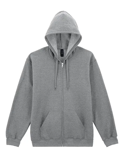 Heren Hooded Sweater met rits Softstyle Gildan SF600 in Heren Hooded Sweater met rits Softstyle Gildan SF600 sport grey
