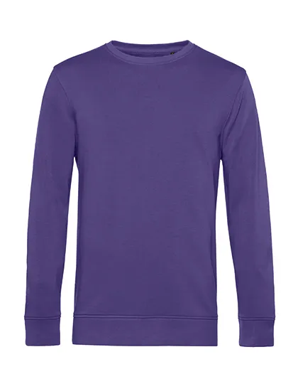 Organische heren Sweater B&C Inspire Crew Neck Sweat WU31B in Organische heren Sweater B&C Inspire Crew Neck Sweat WU31B - Radiant Purple