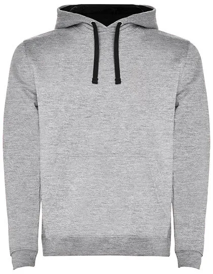 Heren Hooded Sweater Urban Rolly SU1067 in Heren Hooded Sweater Urban Rolly SU1067 heather Grey-Black