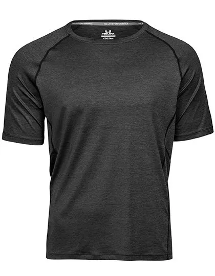 Heren Sportshirt Tee Jays 7020 in Heren Sportshirt Tee Jays 7020 Black Melange