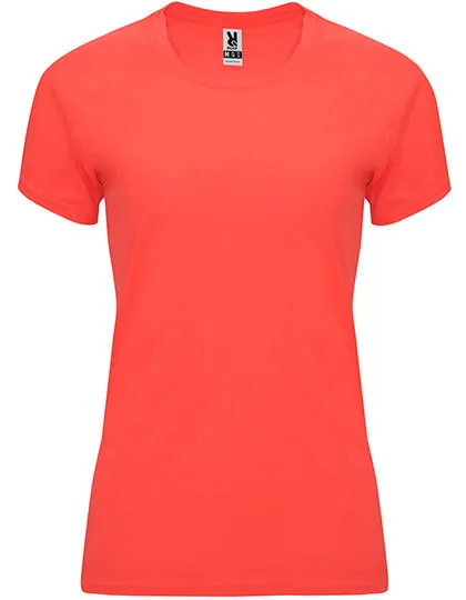 Dames Sportshirt Bahrain Roly CA0408 in Dames Sportshirt Bahrain Roly CA0408 - Fluor Coral