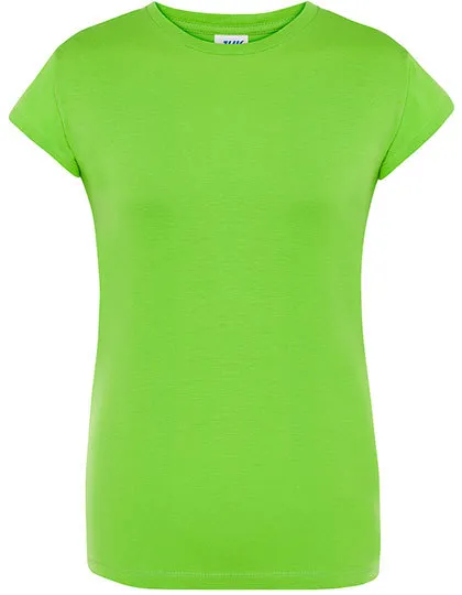 Goedkope Dames T-shirt JHK Regular Comfort TSRLCMF in Goedkope Dames T-shirt JHK Regular Comfort TSRLCMF - Lime