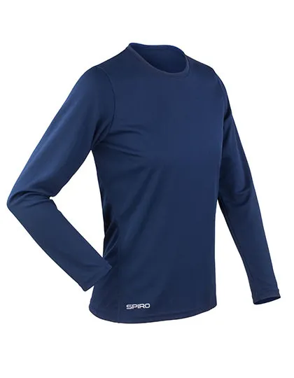 Dames Sportshirt Lange Mouw Spiro S254F in Dames Sportshirt Lange Mouw Spiro S254F - Navy