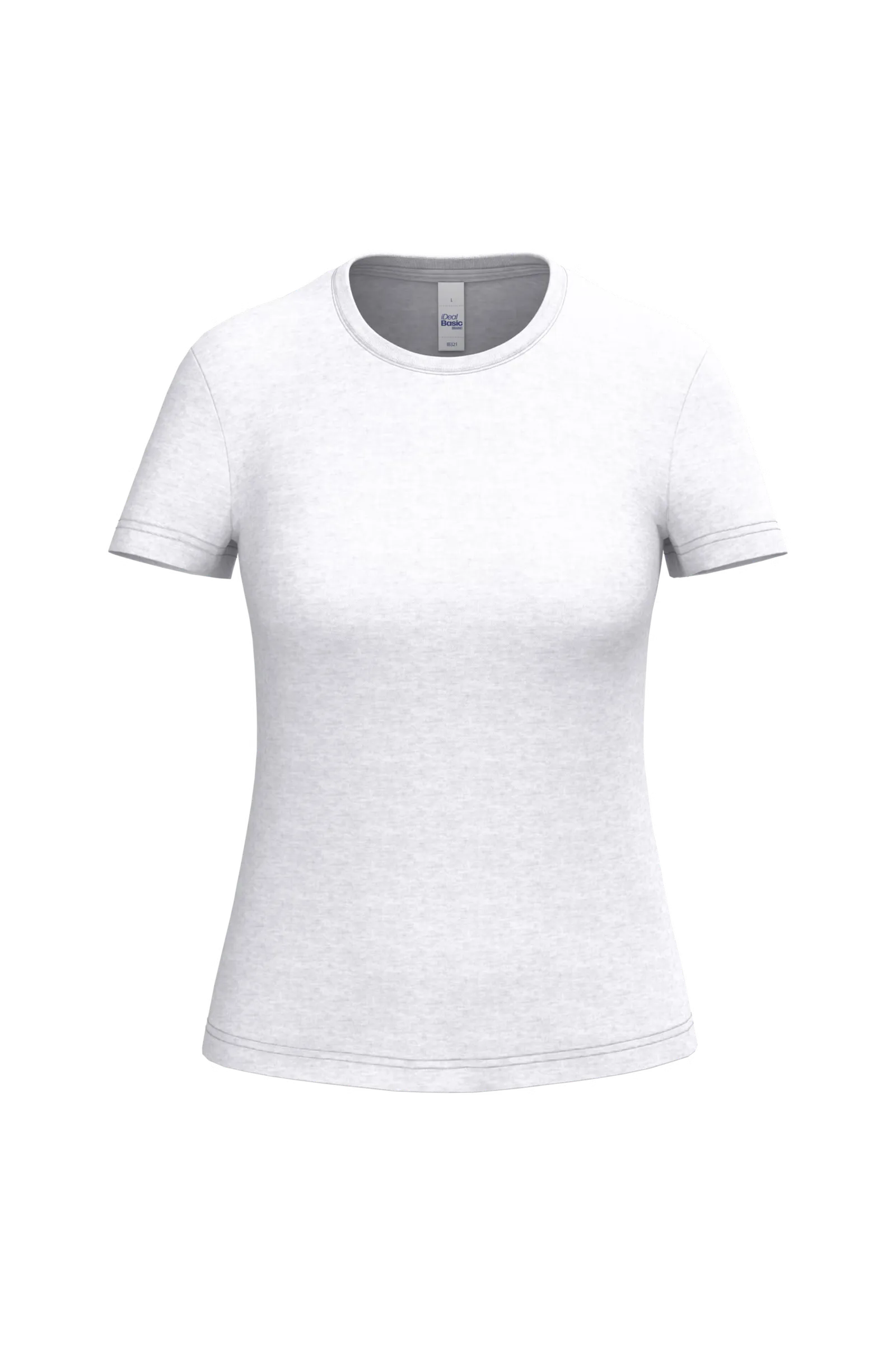 Dames T-shirt iDeal Basic Brand 190 IB321 in Dames T-shirt iDeal Basic Brand 190 IB321 - Ash Heather