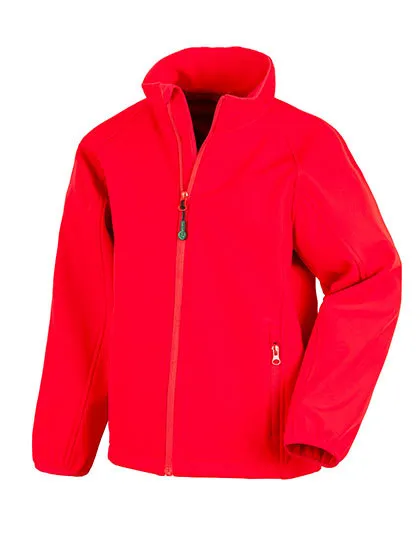 Kinder Softshell Jas Recycled Result R901Y in Kinder Softshell Jas Recycled Result R901Y Rood