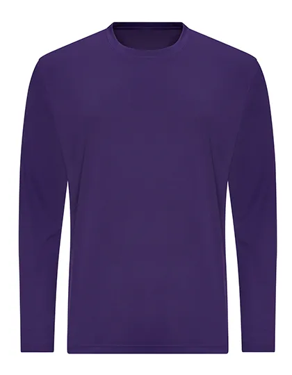 Heren Sportshirt Lange Mouw AWDis JC002 in Heren Sportshirt Lange Mouw AWDis JC002 purple