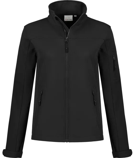 Dames Softshell Jas Santino SANTO in Dames Softshell Jas Santino SANTO Zwart