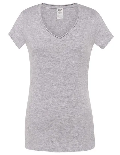 Dames T-shirt V hals JHK Sicilia TSULSCL in Dames T-shirt V hals JHK Sicilia TSULSCL - Ash Melange
