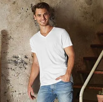 Heren T-Shirt B&C V hals Biologisch Inspire TM044