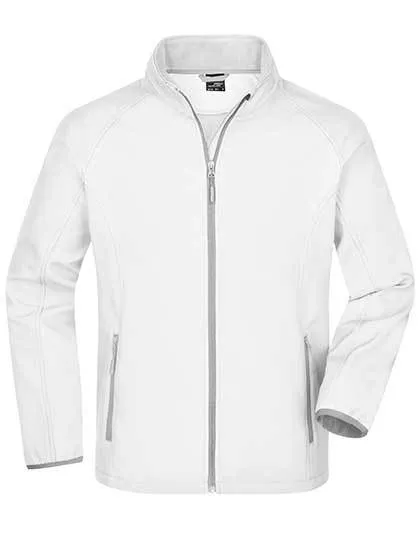 Heren Softshell Jas Promo Daiber JN1130 in Heren Softshell Jas Promo Daiber JN1130 Wit