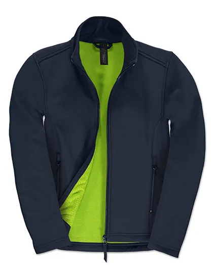 Dames Softshell Jas B&C ID.701 JWI63 in Dames Softshell Jas B&C ID.701 JWI63 Navy-Neon Green