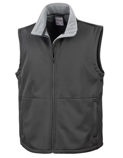 Heren Softshell Bodywarmer Result R214X in Heren Softshell Bodywarmer Result R214X zwart