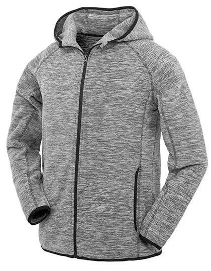 Heren Hoodie Fleece Vest Spiro S245M in Heren Hoodie Fleece Vest Spiro S245M Marl Grey-Black