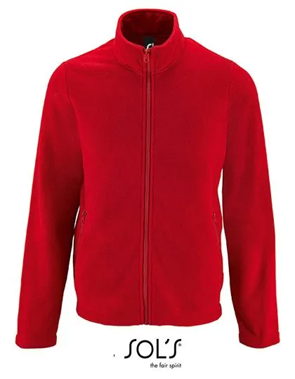 Heren Fleece Jas Sols Norman 02093 in Rood