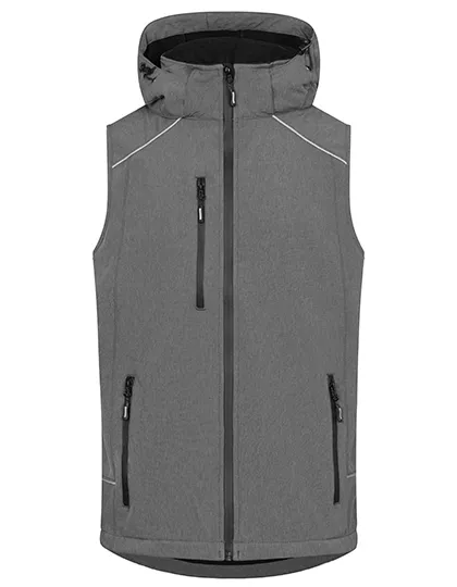 Heren Softshell Bodywarmer Promodoro 7840 in Heren Softshell Bodywarmer Promodoro 7840 Heather Grey