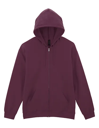 Heren Hooded Sweater met rits Softstyle Gildan SF600 in Heren Hooded Sweater met rits Softstyle Gildan SF600 Maroon