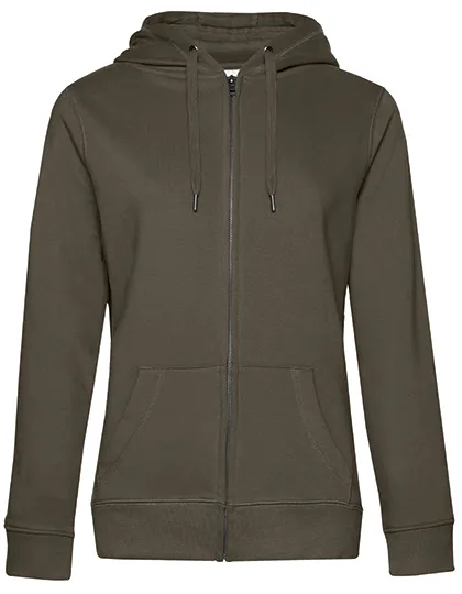 Dames Hoodie met rits B&C QUEEN WW03Q in Dames Hoodie met rits B&C QUEEN WW03Q - Khaki