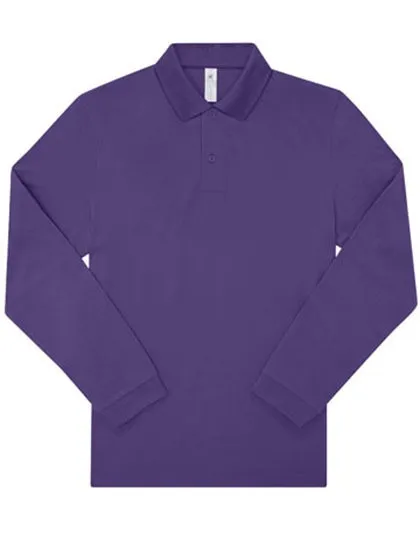 Heren Polo B&C My Polo 180 Long Sleeve in Heren Polo B&C My Polo 180 Long Sleeve meta Lilac