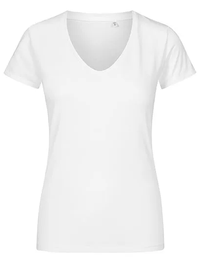 Dames T-shirt Promodoro V-Neck 1525 in Dames T-shirt Promodoro V-Neck 1525 - White