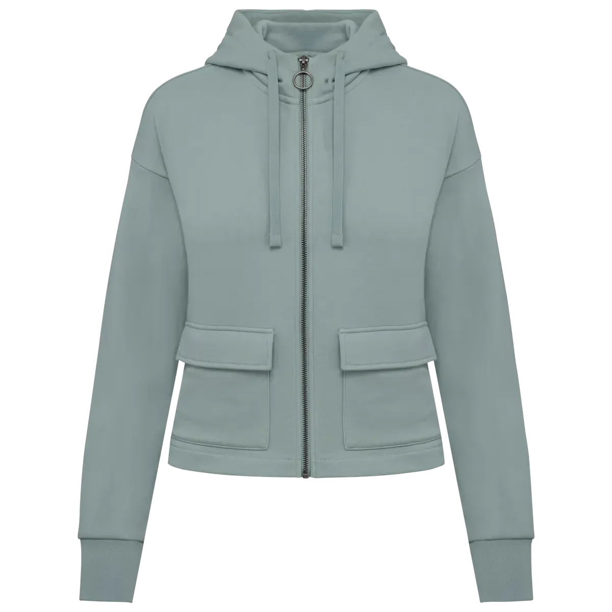 Dames Hoodie Full Zip Native Spirit Ecologisch NS409 in Dames Hoodie Full Zip Native Spirit Ecologisch NS409 - Jade Green